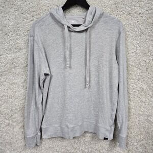 Faherty Organic Cotton Hoodie Mens Large Grey Heathered Soft Coastal Casual